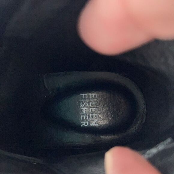Eileen Fisher Women's Billie Boot Size 7.5 Black Tumbled Nubuck Bootie Ankle - Picture 12 of 14